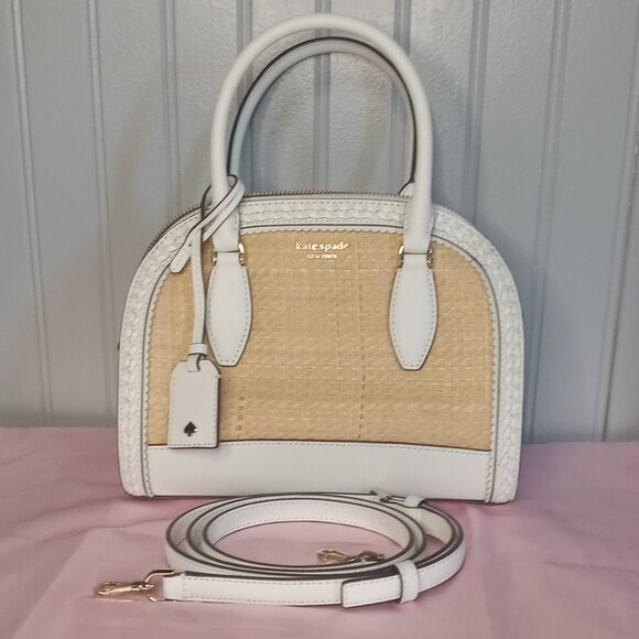 Kate Spade Handbags - Kate Spade Reiley Straw Medium Dome Satchel